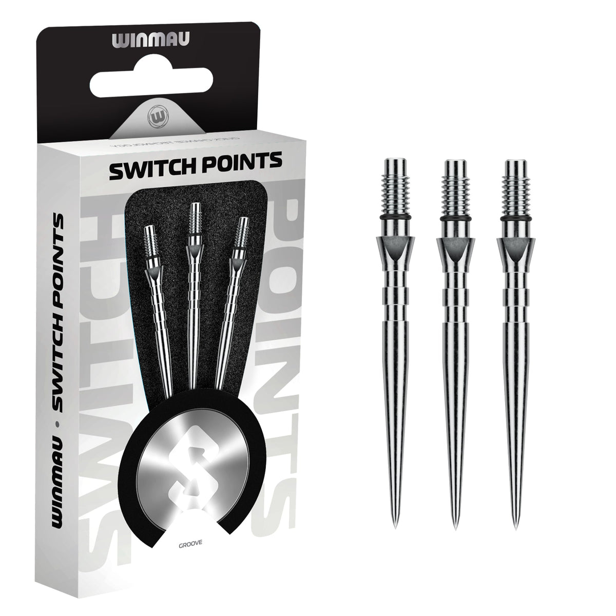 Winmau Switch Silver Groove Points