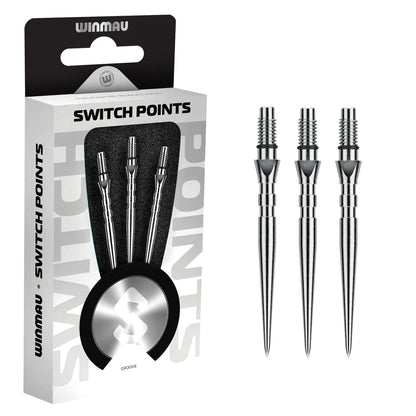 Winmau Switch Silver Groove Points