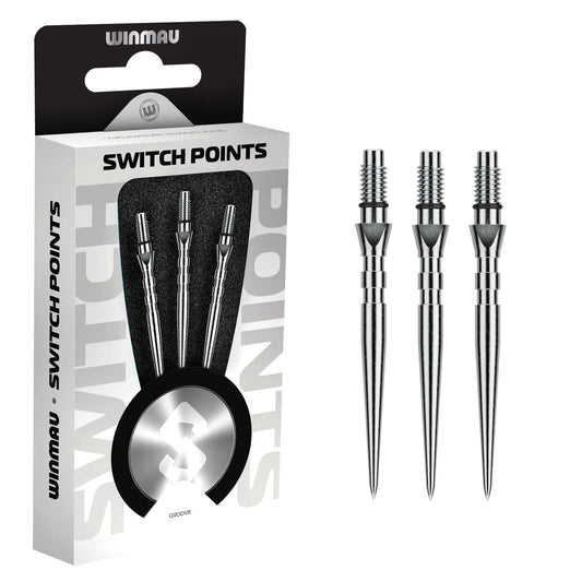 Winmau Switch Silver Groove Points