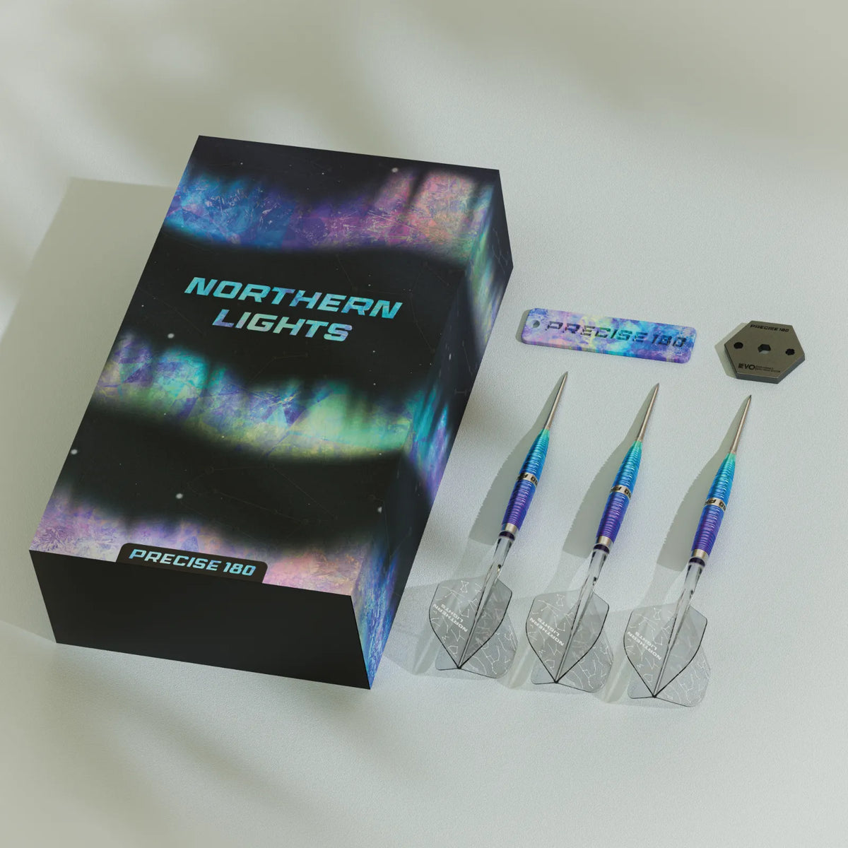 Precise 180 Northern Lights 22g Darts with Moulded Flights